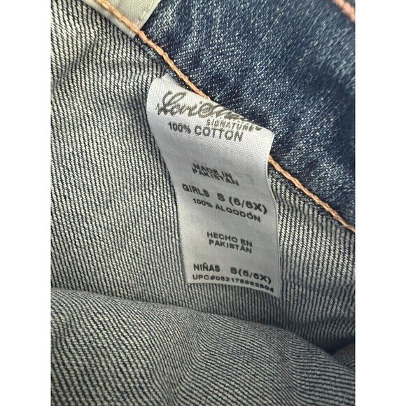 Levi Strauss Signature Brand Blue Jean Skort Girls Size Small 6-6X - Picture 7 of 7